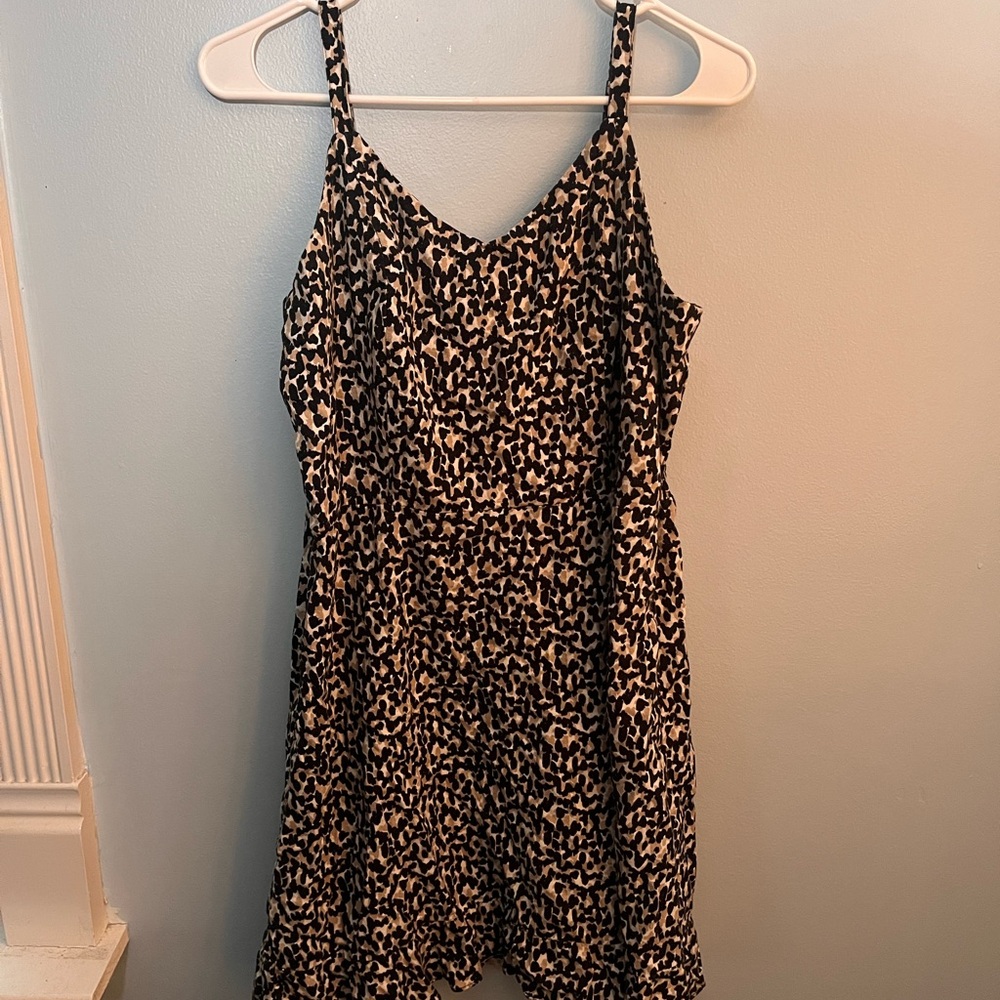 Old Navy Brown cheetah Spaghetti Strap Sundress